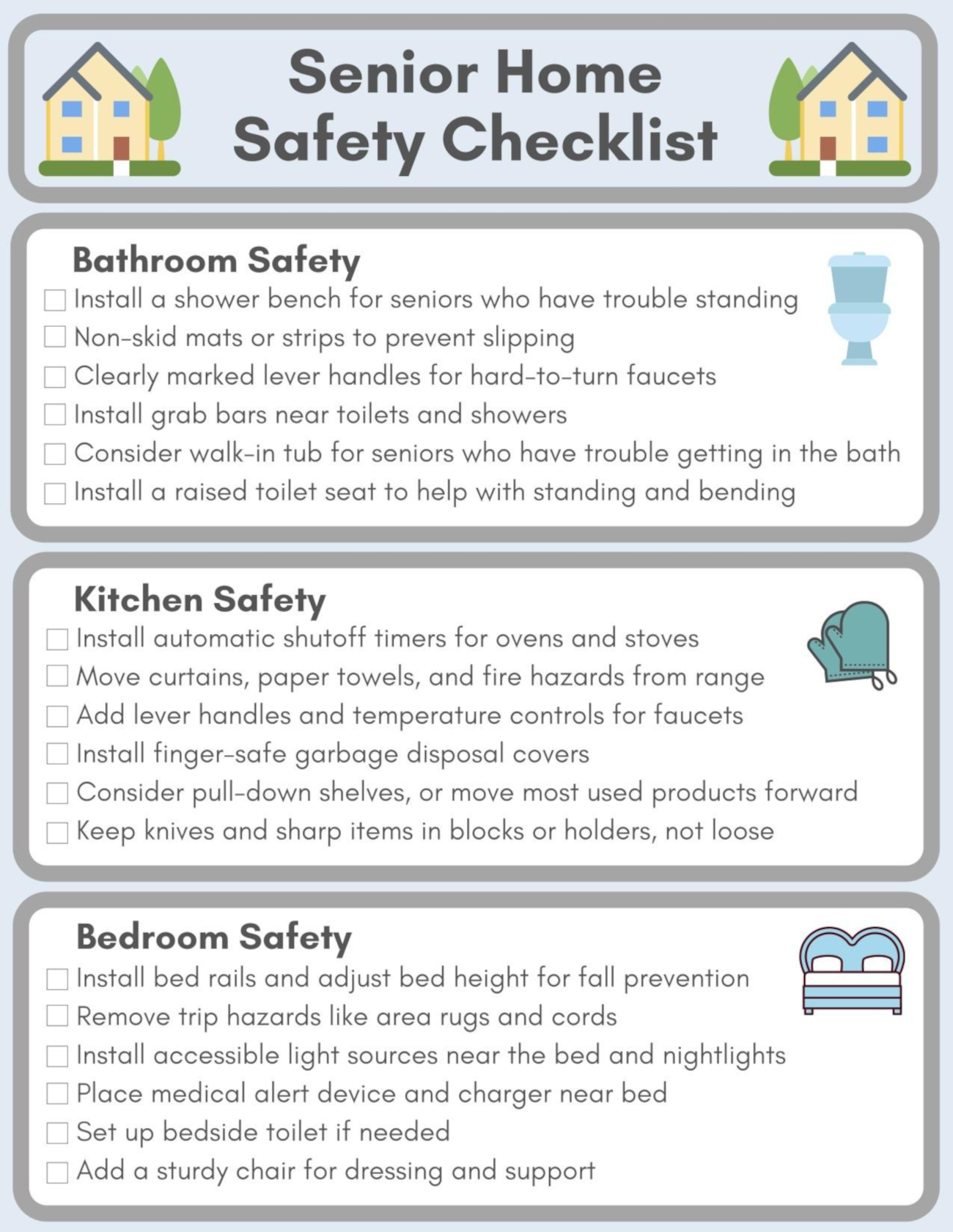cdc home safety checklist