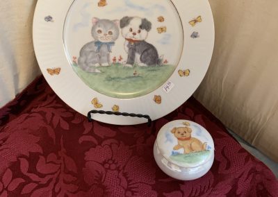 Ruby's butterflies and animals plate and ring box